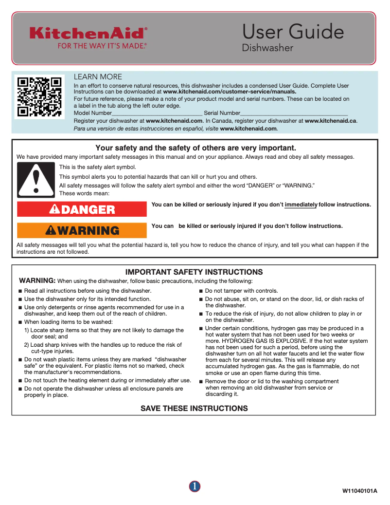 Image de la première page du manuel de l'appareil KDPM354G