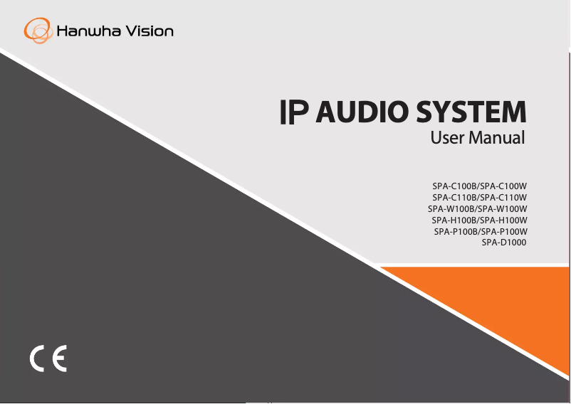 Page n°1 - Manuel utilisateur Hanwha SPA-P100W