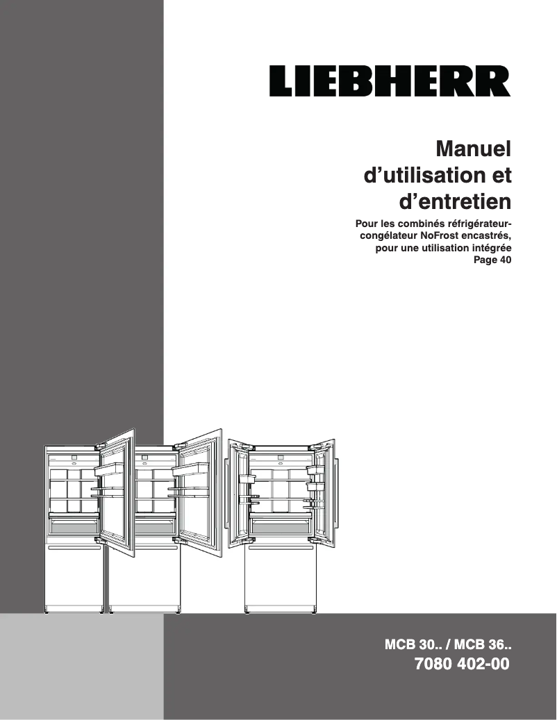 Page n°1 - Manuel utilisateur Liebherr MCB 3650