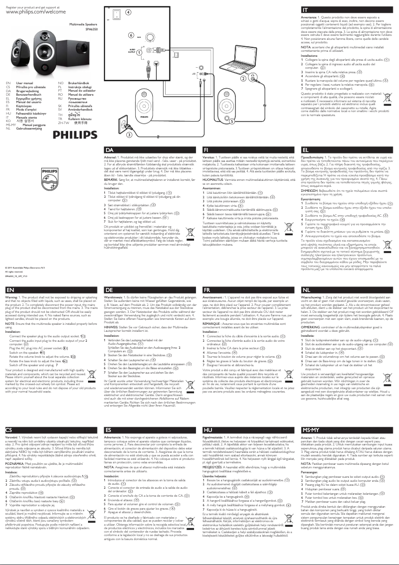 Page n°1 - Mode d'emploi Philips SPA6350