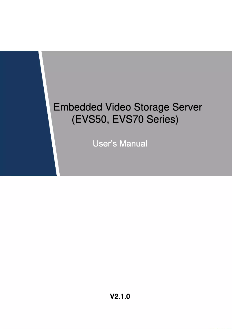 Page n°1 - Manuel utilisateur Dahua Technology EVS5016S-R