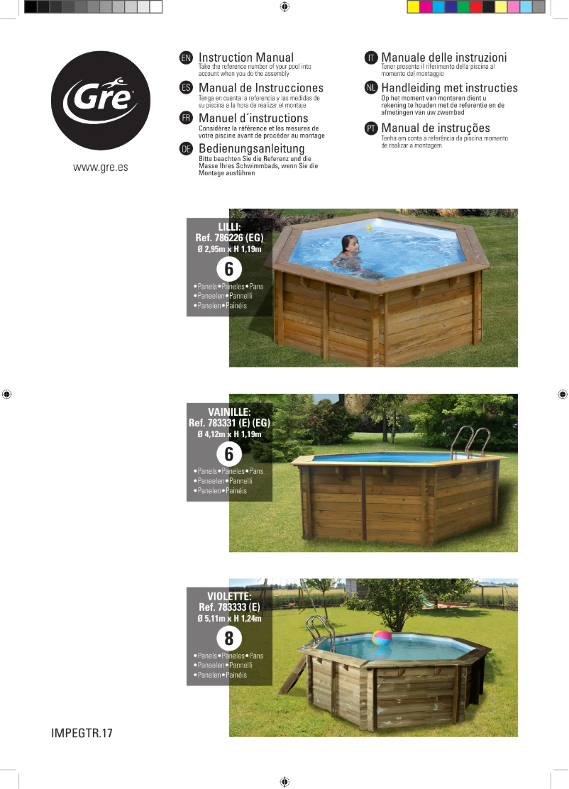 Page 1 de la notice Manuel utilisateur Gre 790083