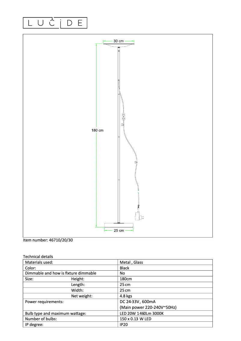 Image de la première page du manuel de l'appareil Prymus 46710/20/30