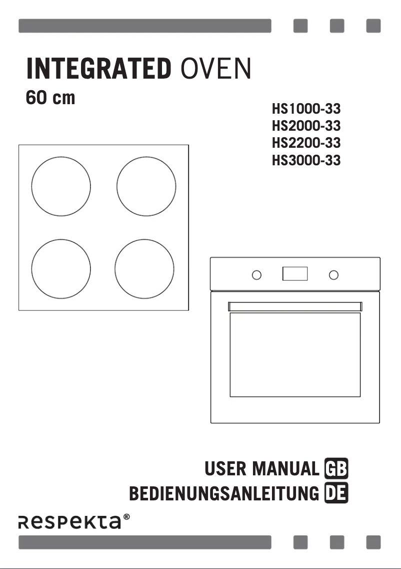 Page 1 de la notice Manuel utilisateur Respekta HS1000-33