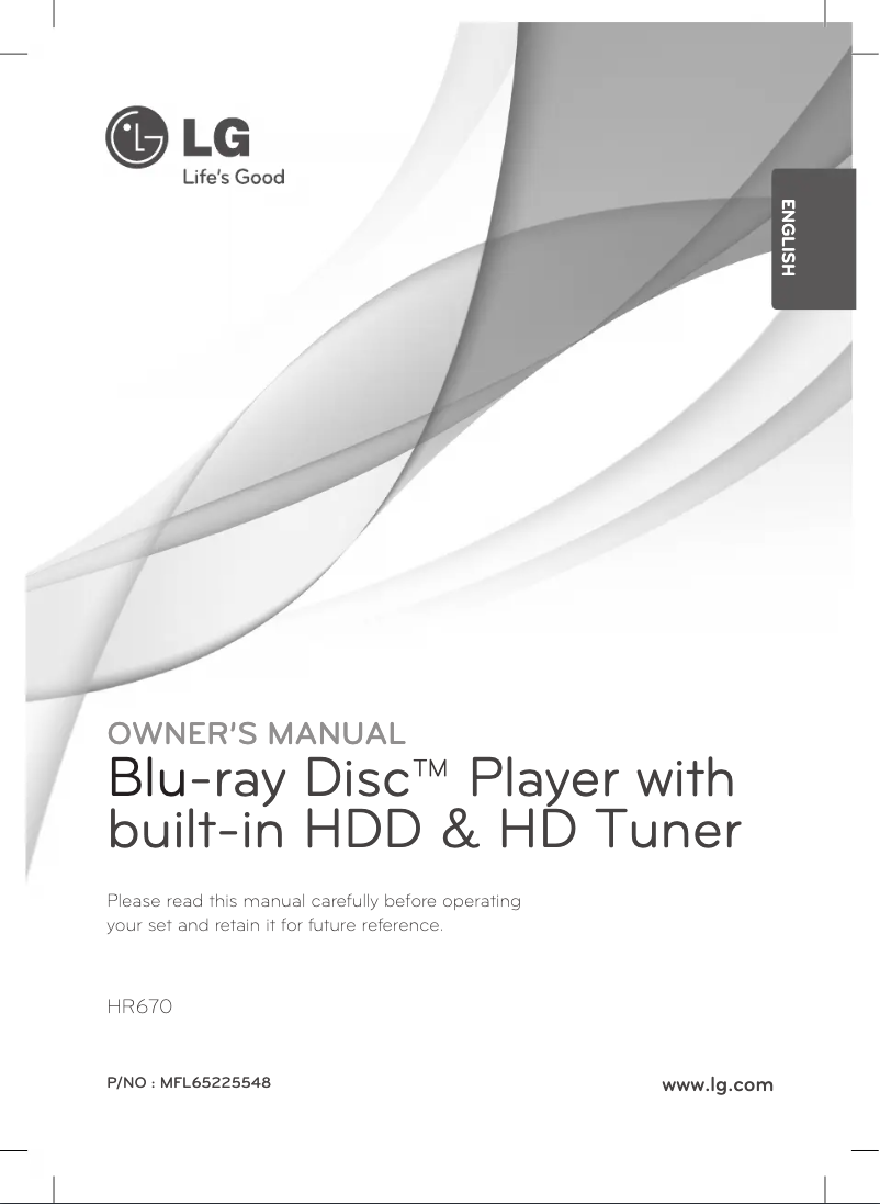 Image de la première page du manuel de l'appareil HR670