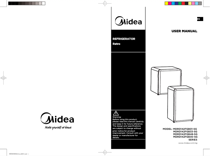 Page 1 de la notice Manuel utilisateur Midea MDRD142FGB01-SG