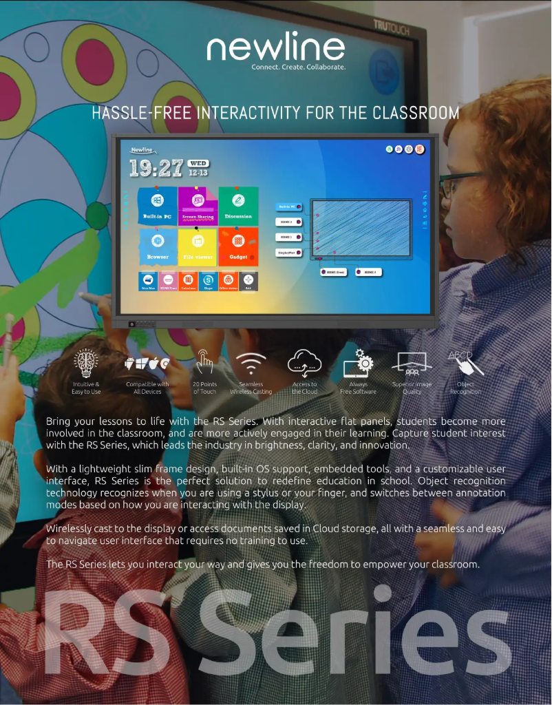 Page n°1 - Fiche technique Newline TT-8618RS