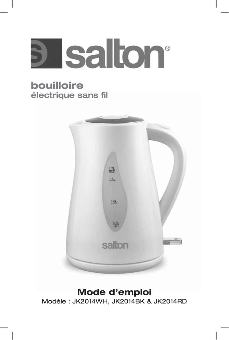 First page image of the manual for JK2014