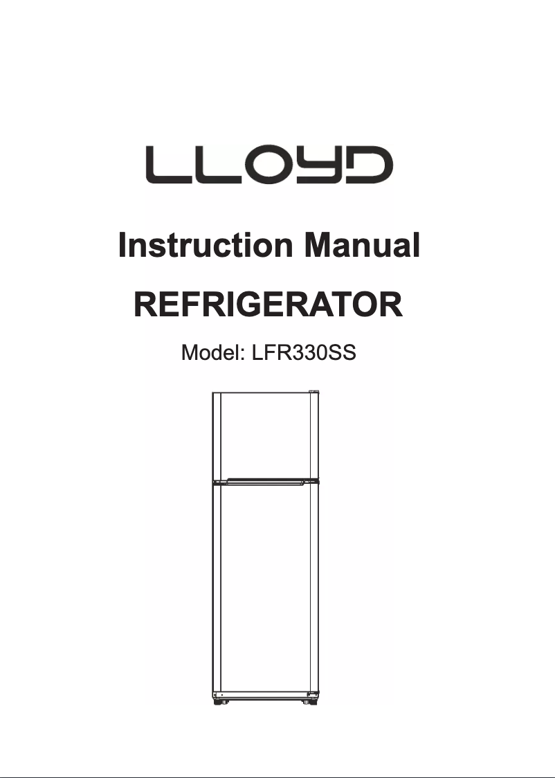 Page n°1 - Manuel utilisateur Lloyd LFR330SS