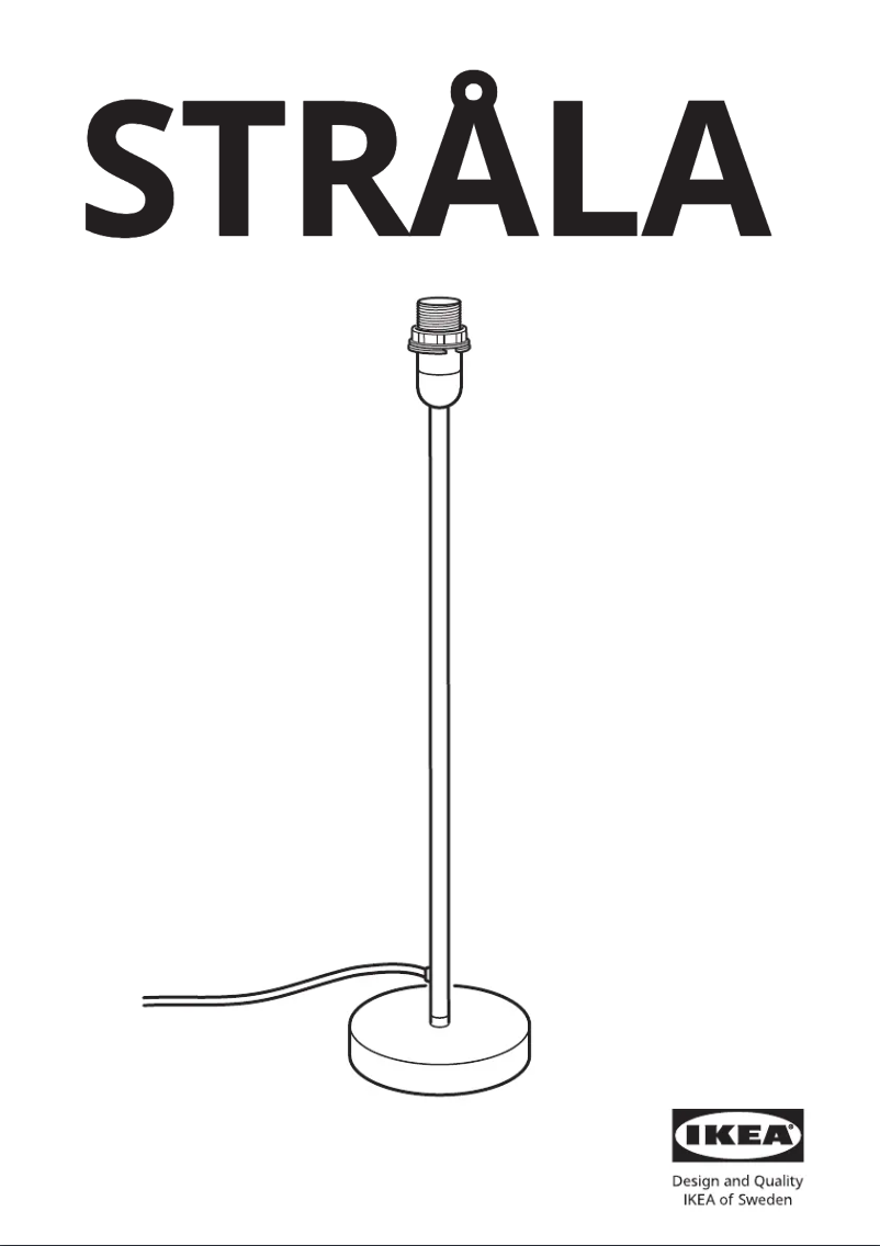 Image de la première page du manuel de l'appareil STRÅLA 603.331.95