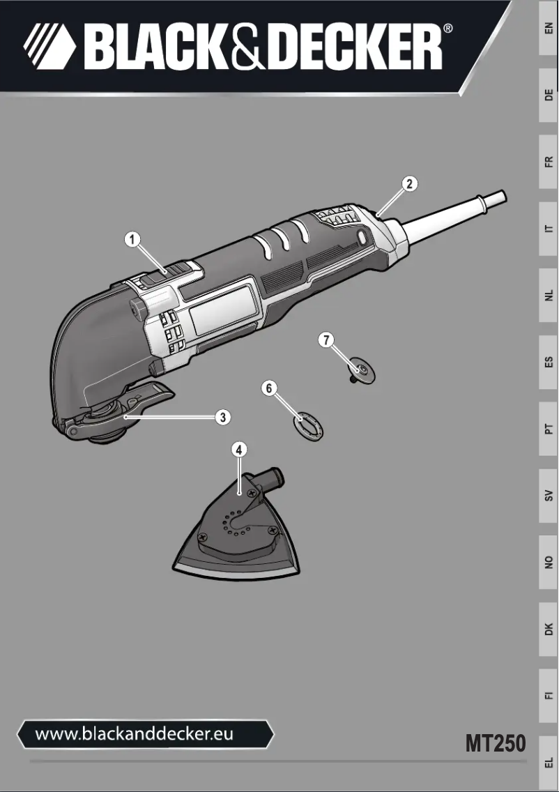 Page 1 de la notice Manuel utilisateur Black & Decker MT250
