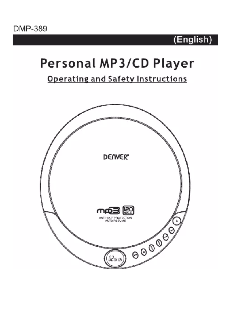 Image de la première page du manuel de l'appareil DMP-389