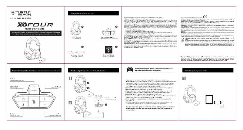 Page n°1 - Manuel utilisateur Turtle Beach Earforce XO Four