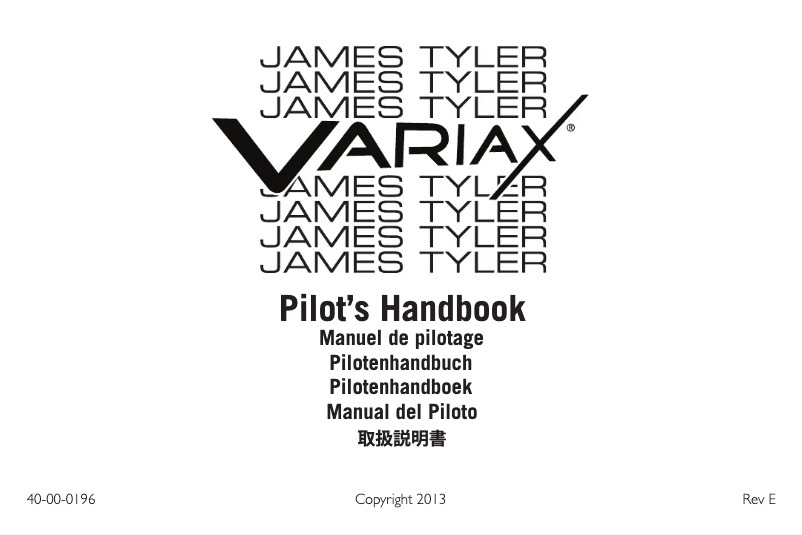 Page n°1 - Manuel utilisateur Line 6 James Tyler Variax JTV-69S-OW