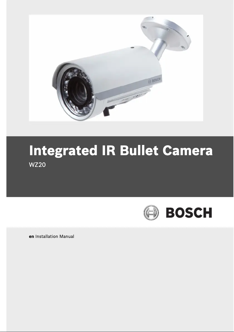 Page n°1 - Manuel utilisateur Bosch WZ20