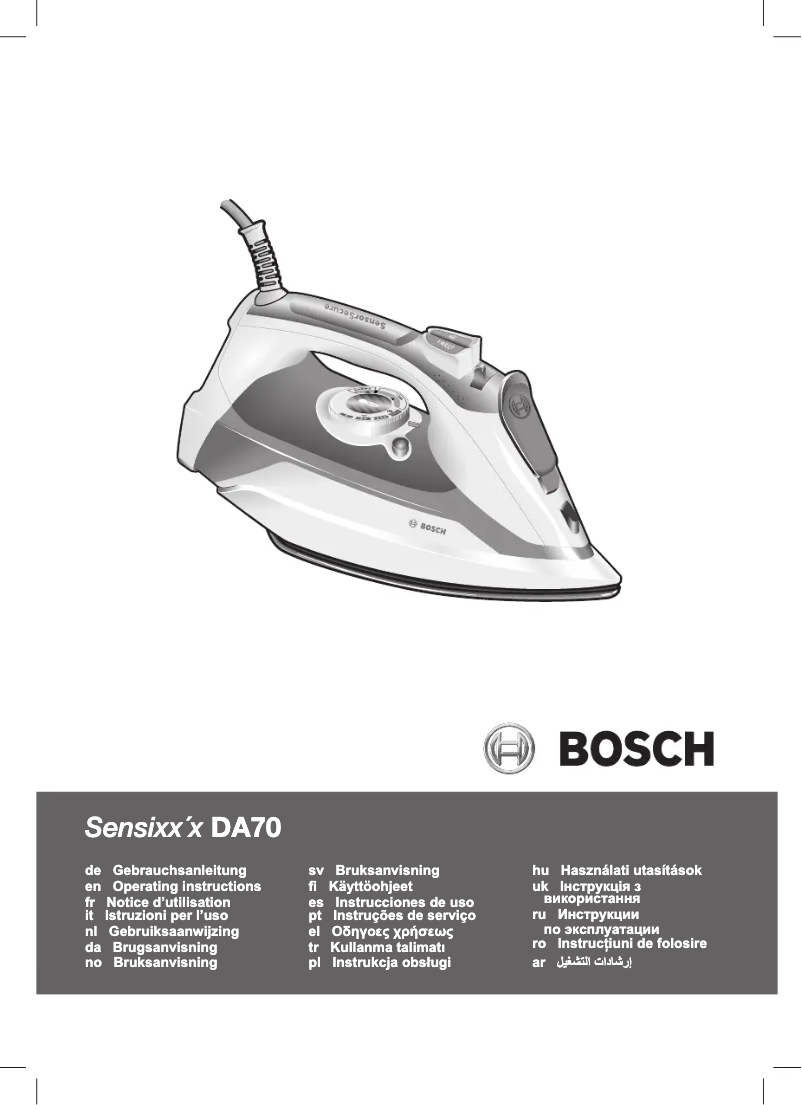 Page 1 de la notice Manuel utilisateur Bosch TDA7028210
