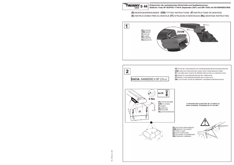 Image de la première page du manuel de l'appareil S 44