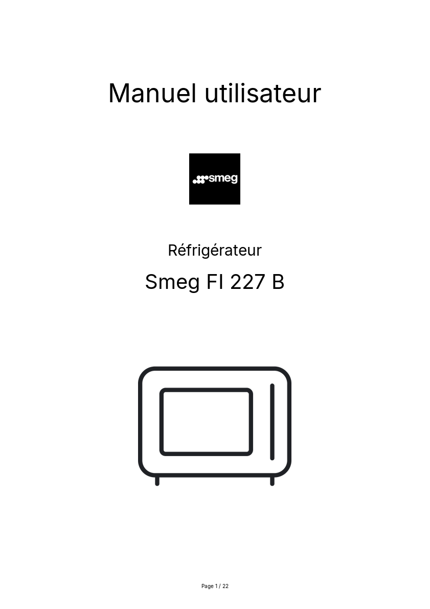 Image de la première page du manuel de l'appareil FI 227 B