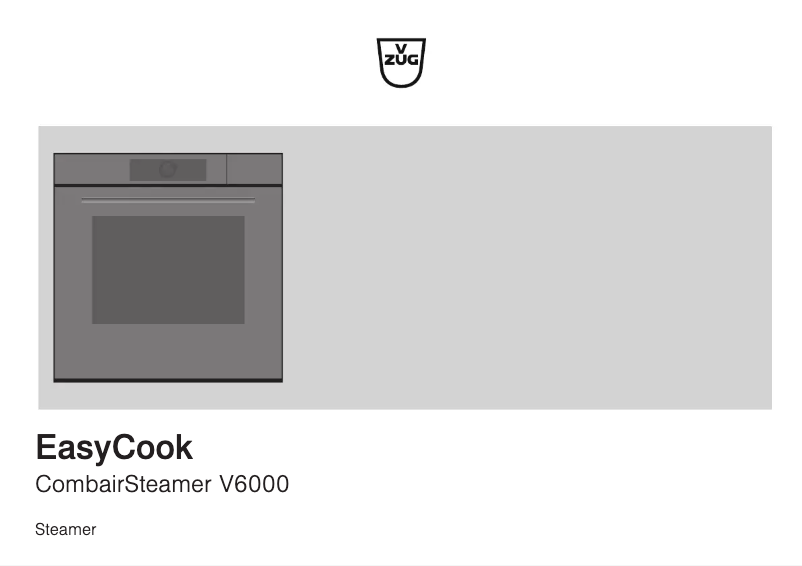 Page 1 de la notice Guide d'installation V-Zug CombairSteamer V6000 60