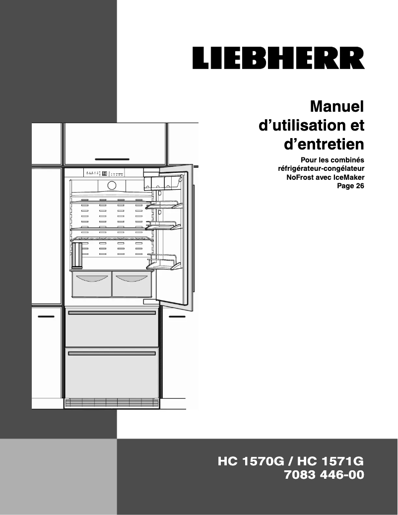 Page 1 de la notice Manuel utilisateur Liebherr ECN 7850