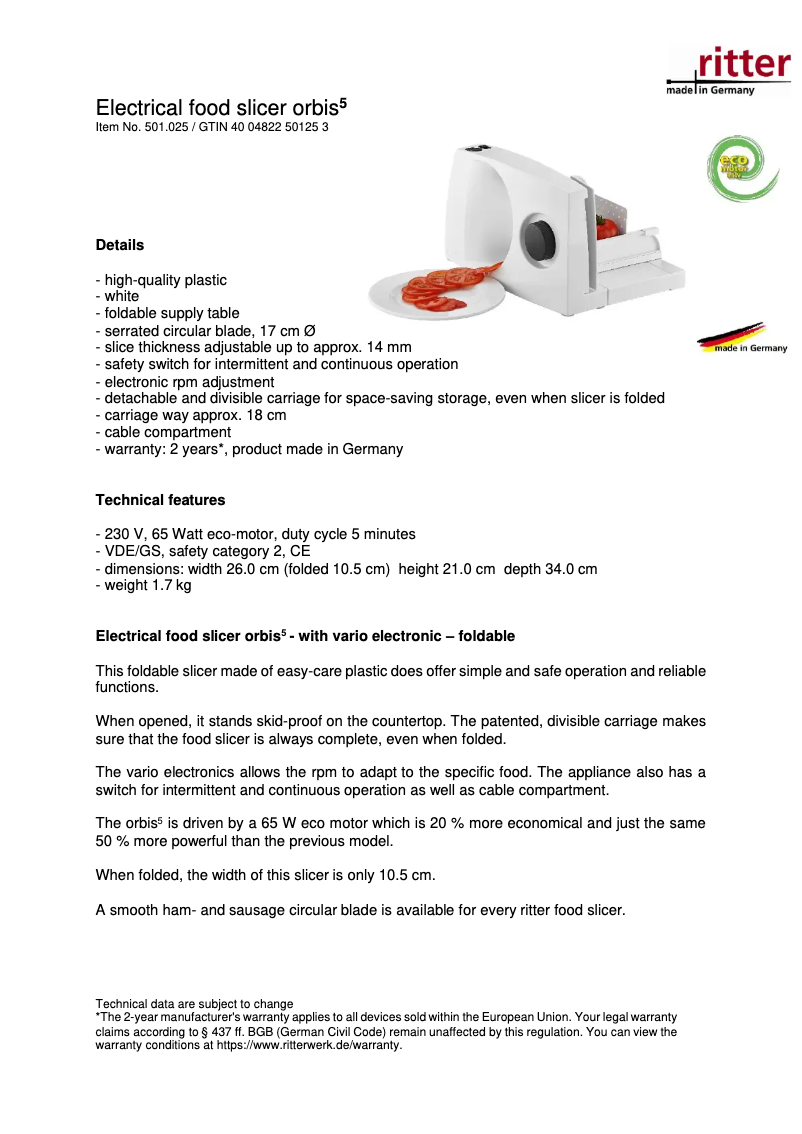 Image de la première page du manuel de l'appareil Orbis 5
