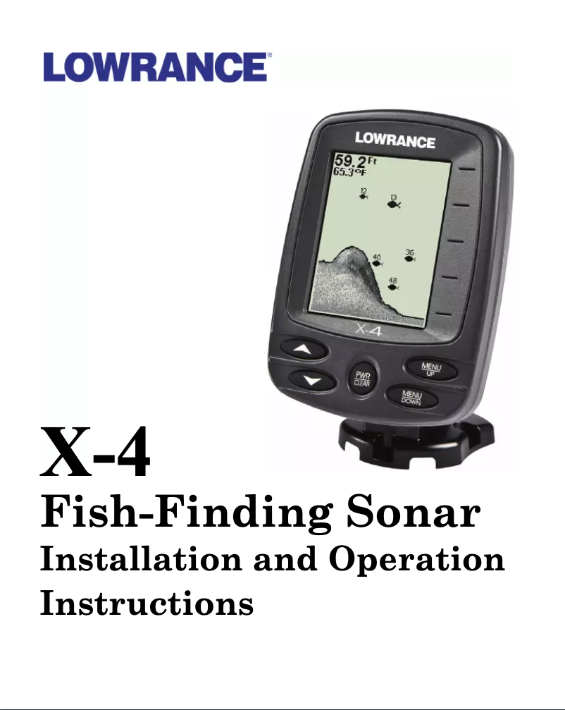Página 1 del manual Manual de usuario Lowrance X-4