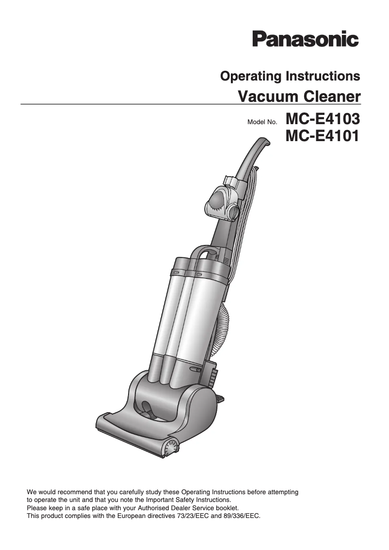 Image de la première page du manuel de l'appareil MC-E4101