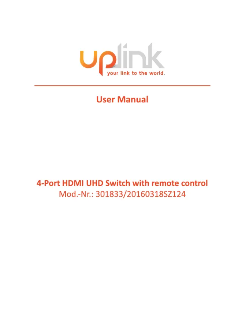 Page 1 de la notice Manuel utilisateur Uplink 301833