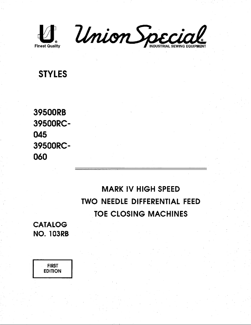 Image de la première page du manuel de l'appareil 39500RC-060