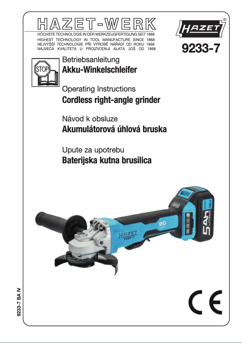 Página 1 del manual Manual de usuario Hazet 9233-7