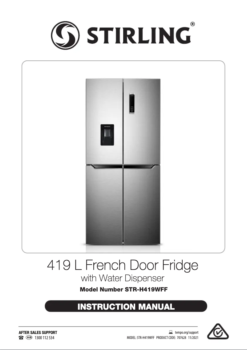 Page 1 de la notice Manuel utilisateur Stirling STR-H419WFF