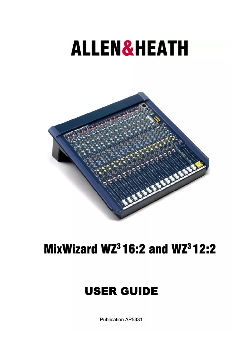 Image de la première page du manuel de l'appareil MixWizard WZ3-16
