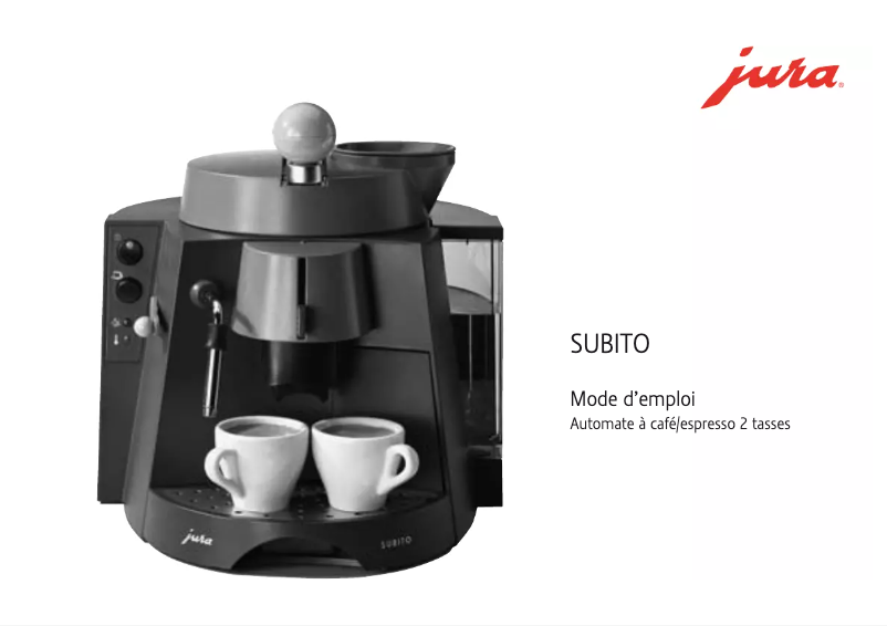 Image de la première page du manuel de l'appareil SUBITO