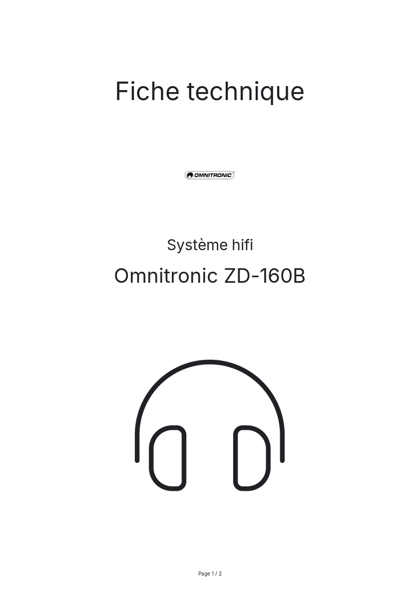 Image de la première page du manuel de l'appareil ZD-160B