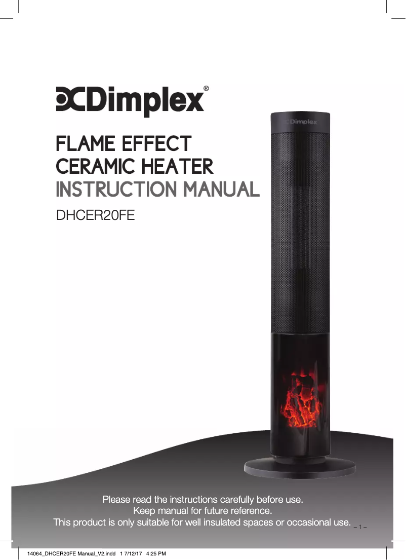 Image de la première page du manuel de l'appareil DHCER20FE