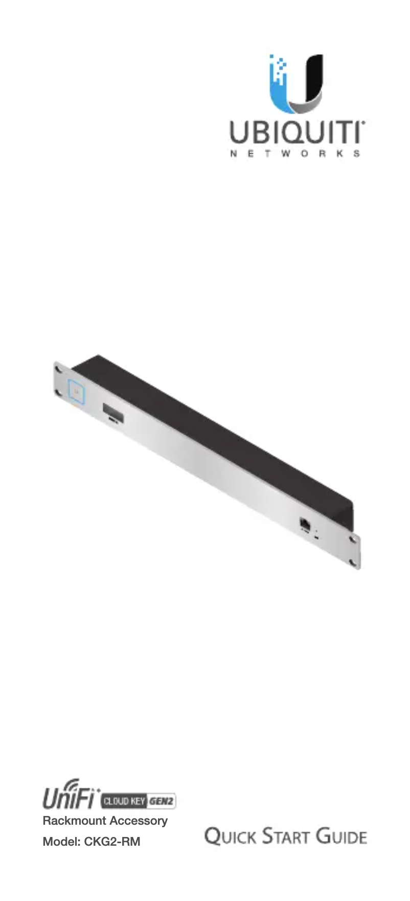 Page n°1 - Manuel utilisateur Ubiquiti Networks UniFi Cloud Key Gen2 CKG2-RM