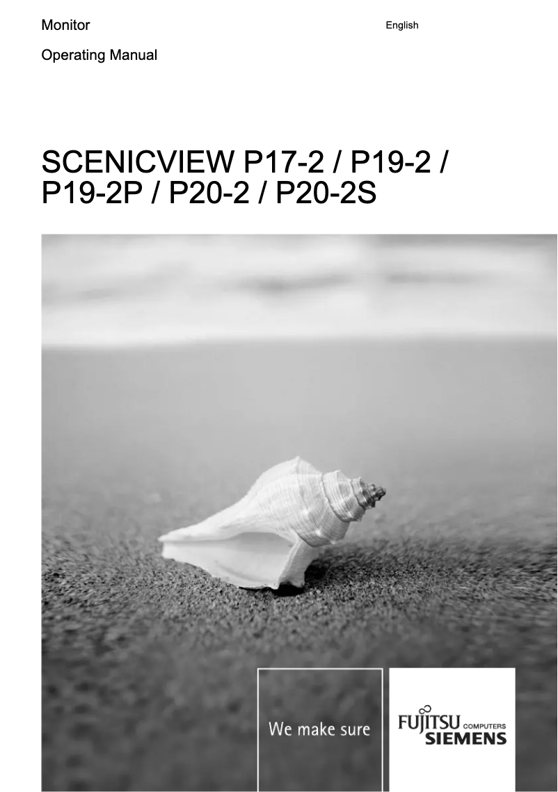 Page n°1 - Manuel utilisateur Fujitsu ScenicView P19-2