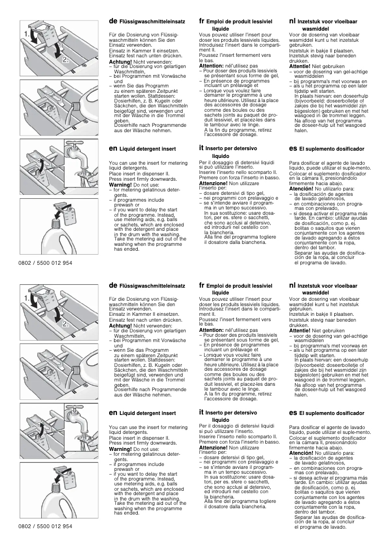 Page n°1 - Manuel utilisateur Bosch WAN282VX