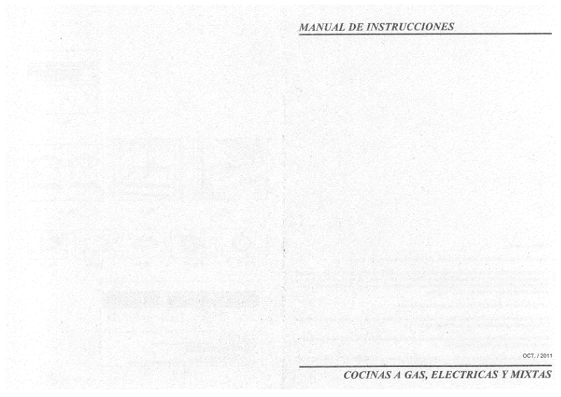 Image de la première page du manuel de l'appareil 904 FG BLANCA PB