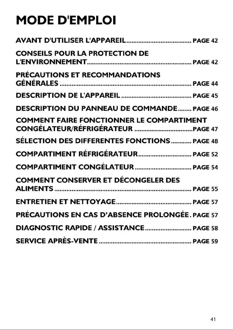 Page 1 de la notice Manuel utilisateur Whirlpool ARC 4218/IX/A+