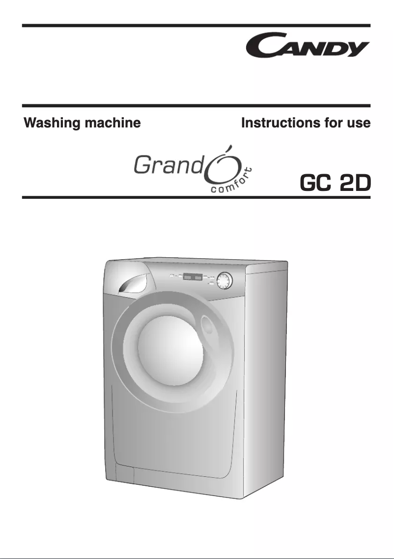 Page n°1 - Manuel utilisateur Candy GC 1072D2S-S