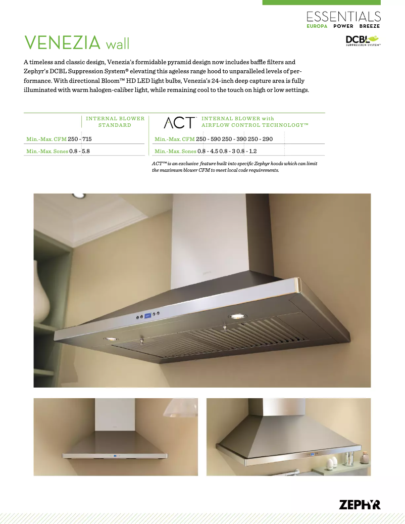 Page n°1 - Fiche technique Zephyr ZVEE30CS