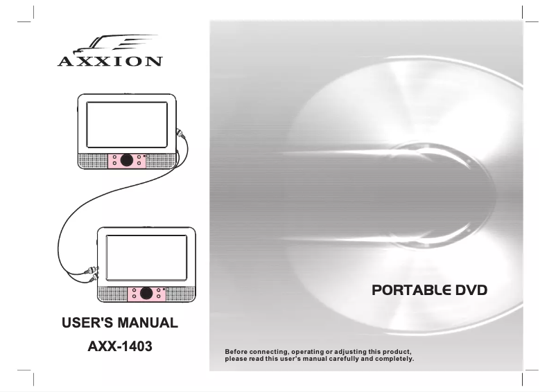 Page n°1 - Manuel utilisateur Axxion AXX-1403