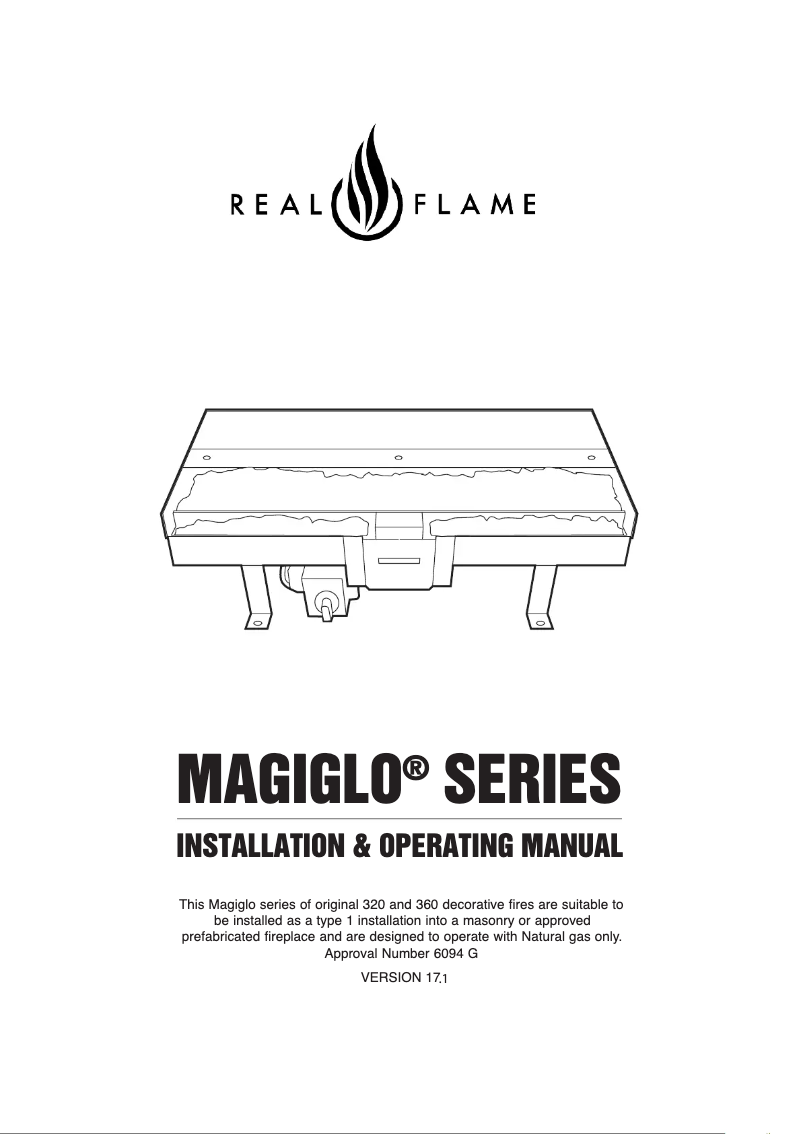 Page 1 of the manual User Manual Real Flame Magiglo 400
