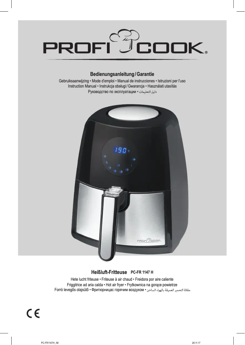 Page 1 de la notice Manuel utilisateur ProfiCook PC-FR 1147 H