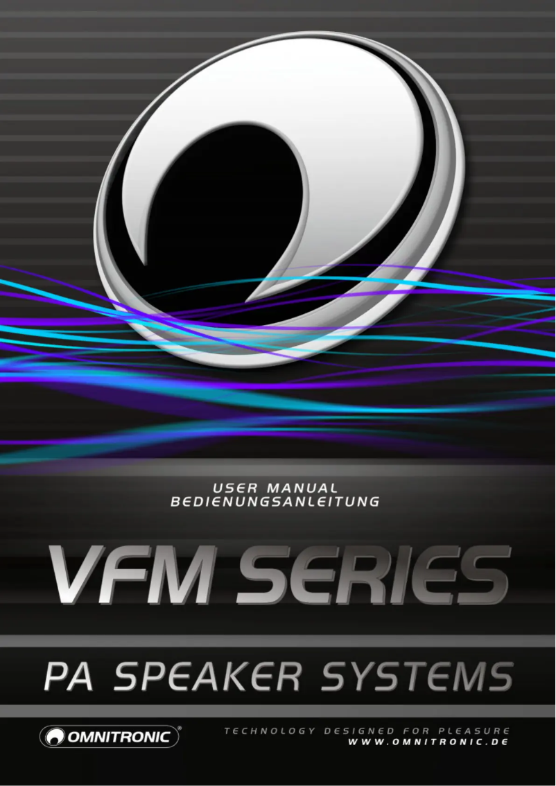 Page n°1 - Manuel utilisateur Omnitronic VFM-2215AP