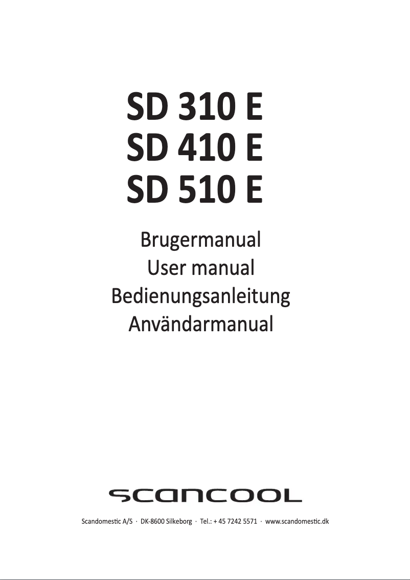 Page n°1 - Manuel utilisateur Scancool SD 510 E