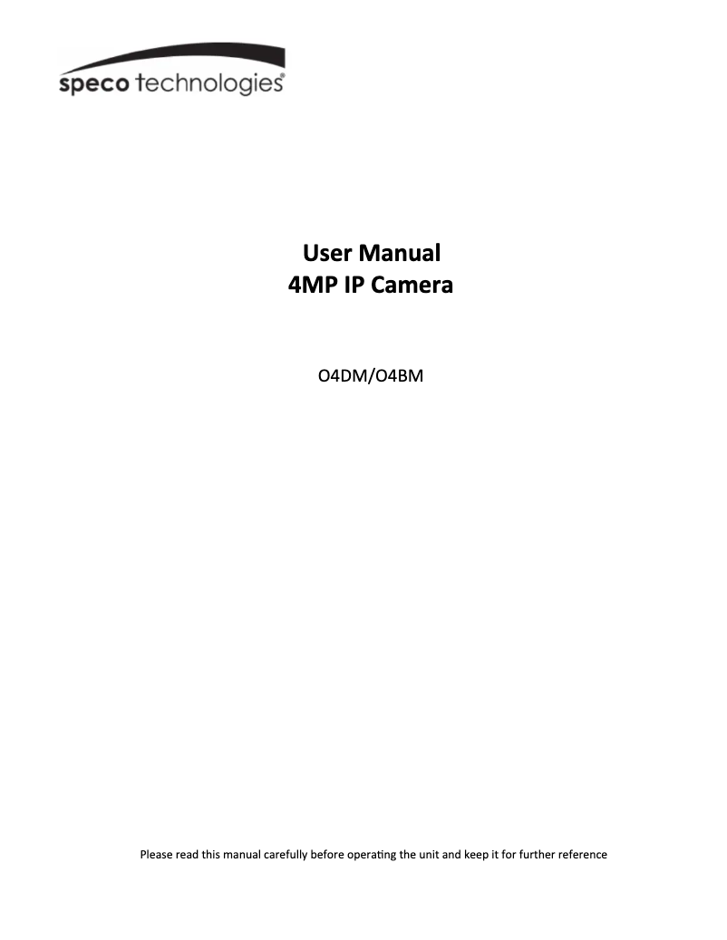 Página 1 del manual Manual de usuario Speco Technologies O4DM