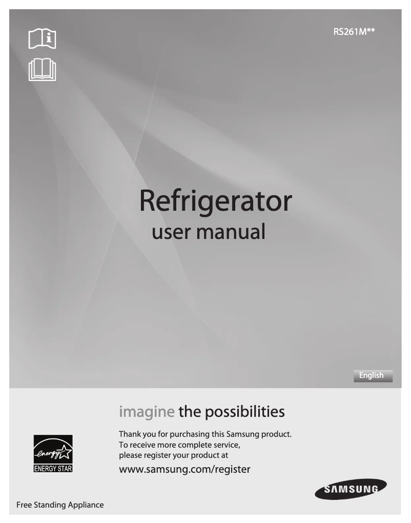 Page n°1 - Manuel utilisateur Samsung RS261MDWP