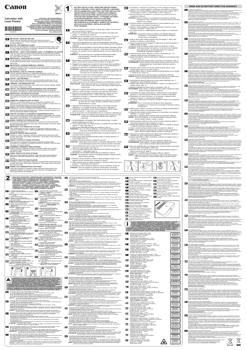 Image de la première page du manuel de l'appareil X Mark I Pointer